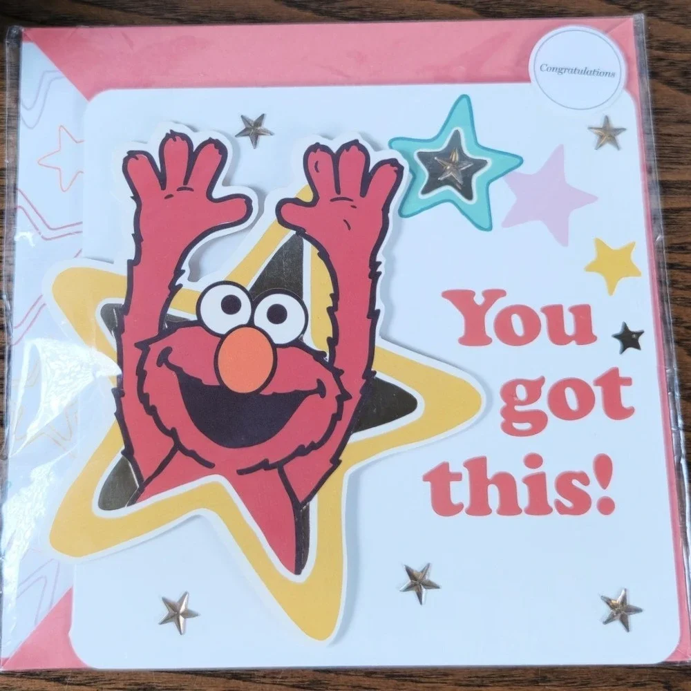 Sesame Street Elmo Congratulations Card You Got This! Superstar Greetings